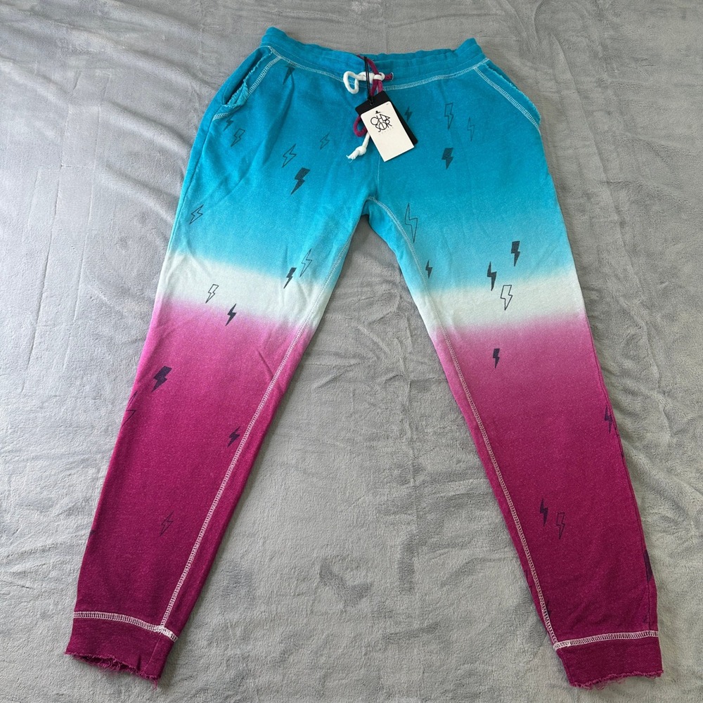 Chaser Women Lightning Bolt Ombre Tie Dye Joggers CW8638-CHA6054-TIE Large